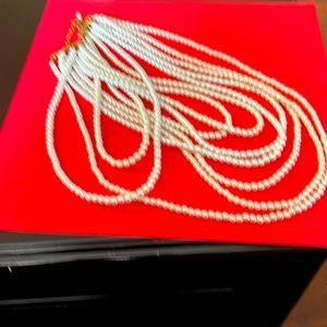 Extraordinary multi layer faux pear necklace